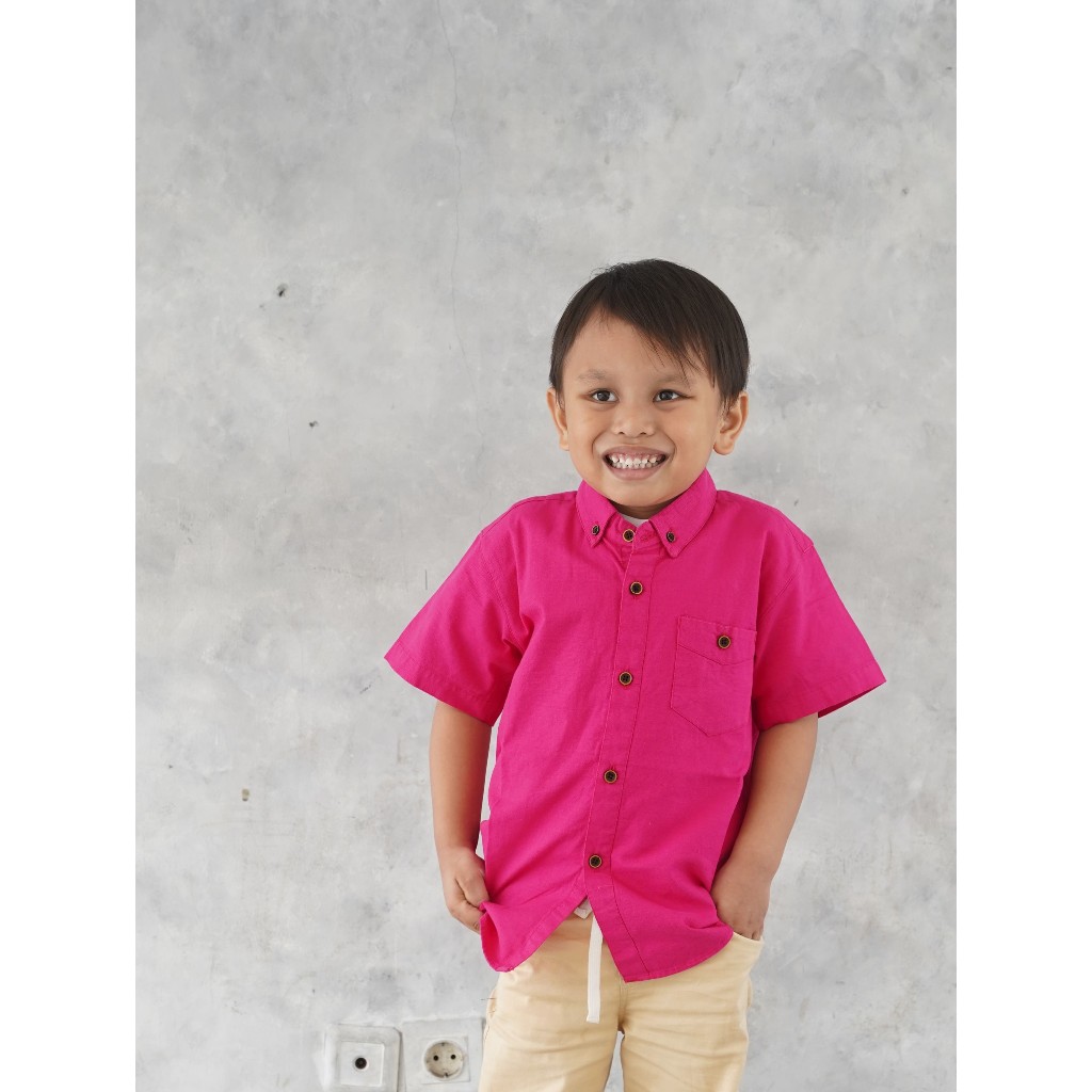Elboss kemeja anak laki-laki warna pink fanta anak-anak sampai tanggung