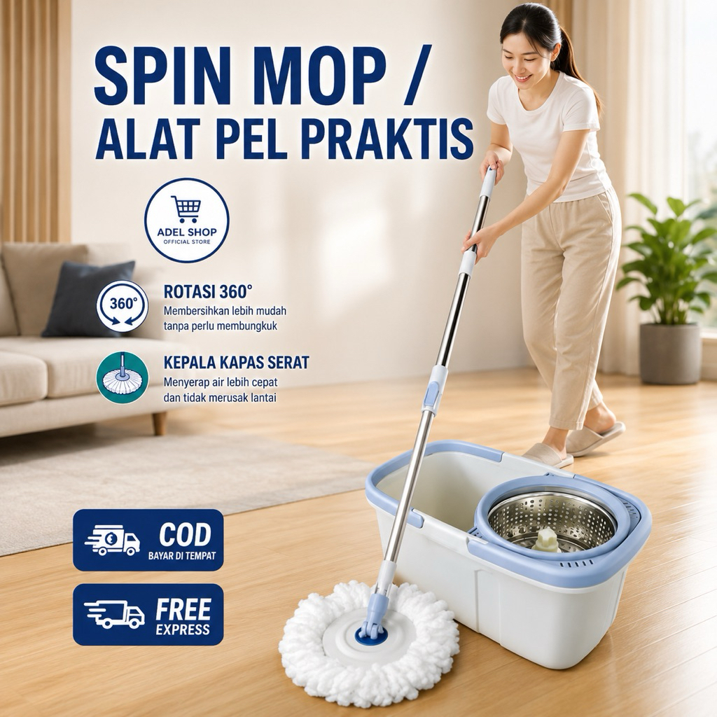 Spin Mop , EMBER, TONGKAT PEL SAMBUNGANBAHAN