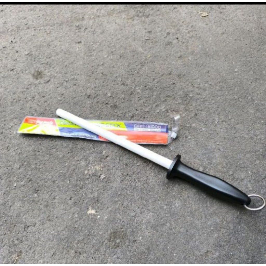 Tangkai Asah Pengasah Pisau Stik 270 x 16 Mm Grit 1000 Tjap Mata Asahan Stik Ceramic Sharpening Rod 