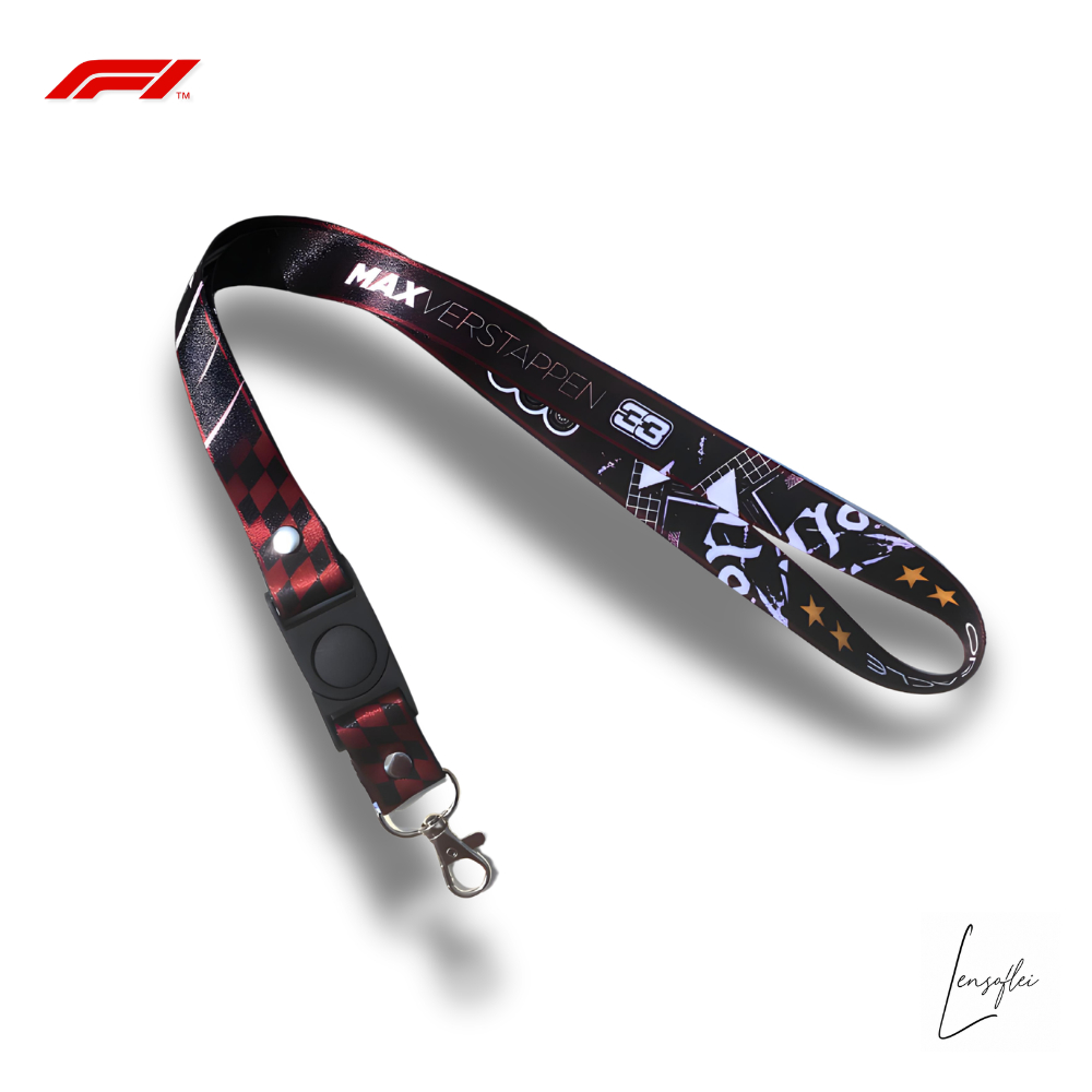 Max Verstappen Formula 1 Driver Lanyard + Free 2 Stickers