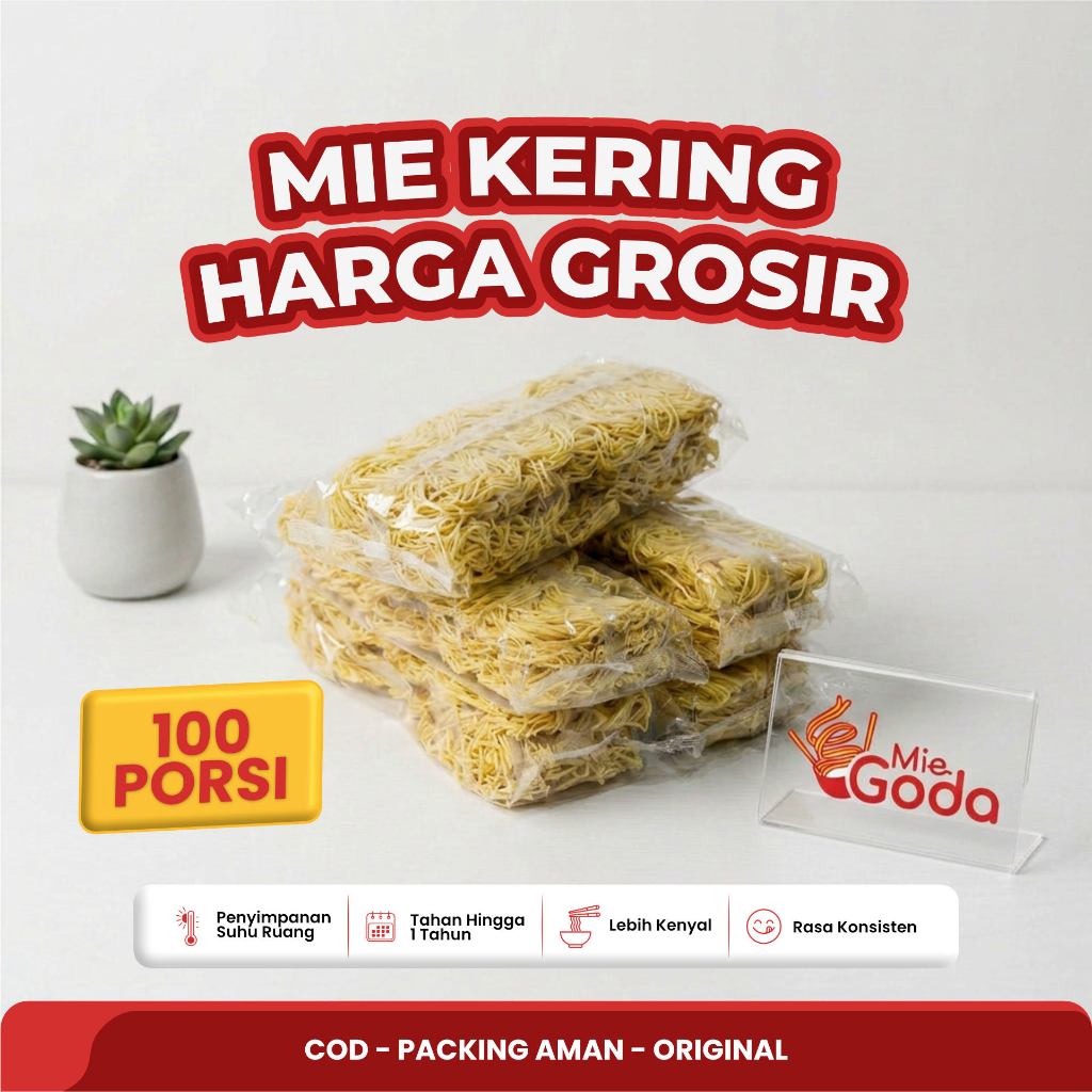 Mie Kering Gacoan 100porsi tanpa Bumbu  | Wizzmie | Mie Kober |BisnisKuliner