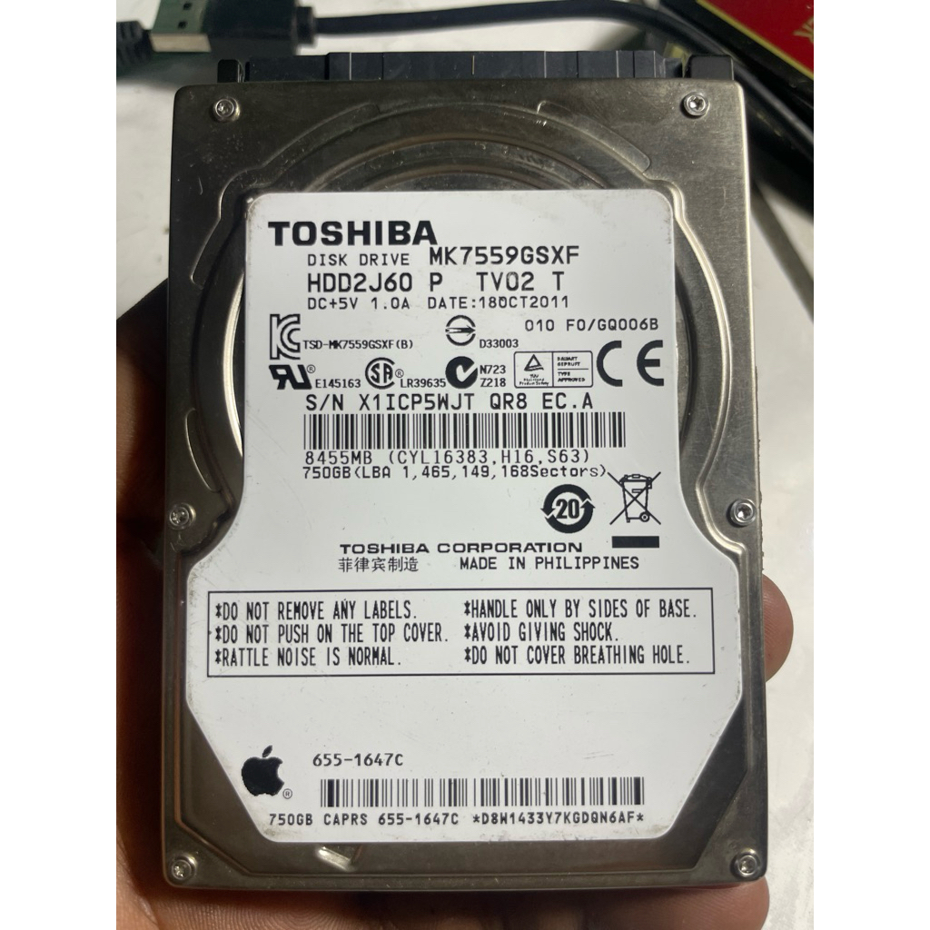 hardisk 750gb sentil 100%