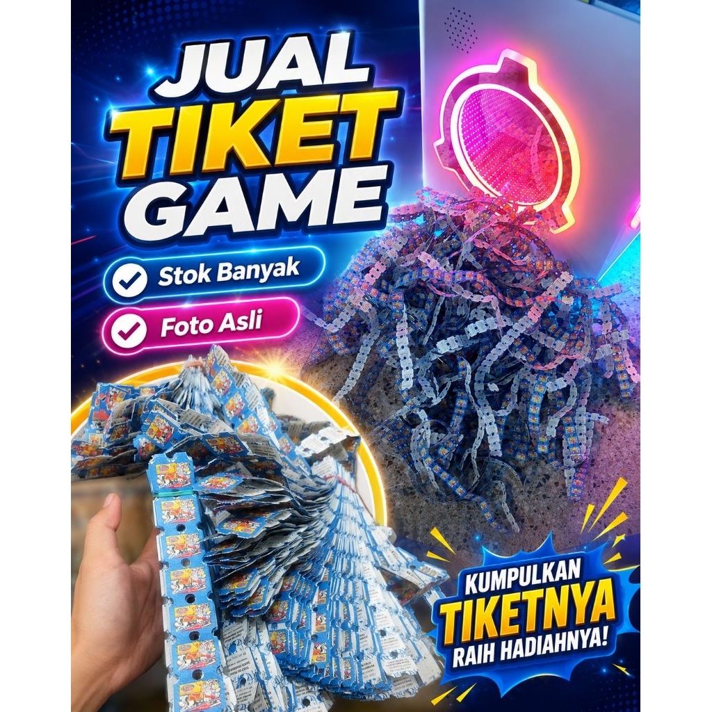 Ready Tiket Game Funworld Banyak Banget | Tiket Hadiah | Stok Melimpah | Foto Asli