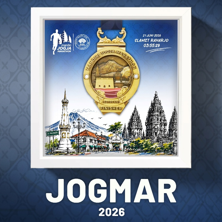 MANDIRI JOGJA MARATHON - Artistic Medal Frame