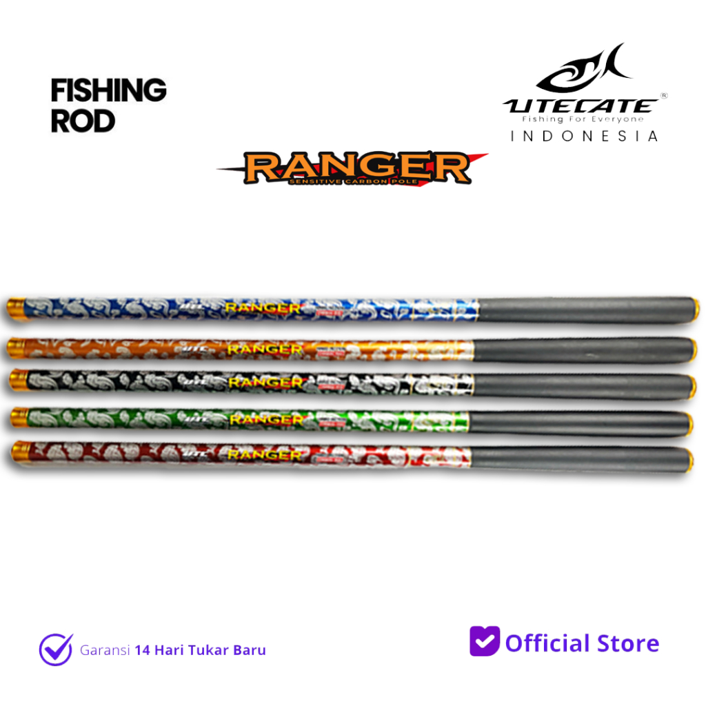 UTECATE RANGER Joran Carbon 360 450 540 cm | High Nano Carbon | Medium Action