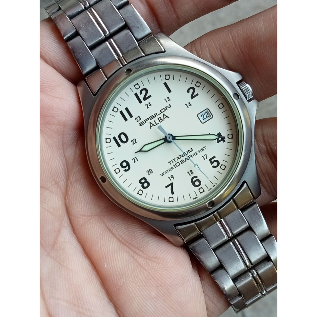 Alba military quartz epsilon titanium original
