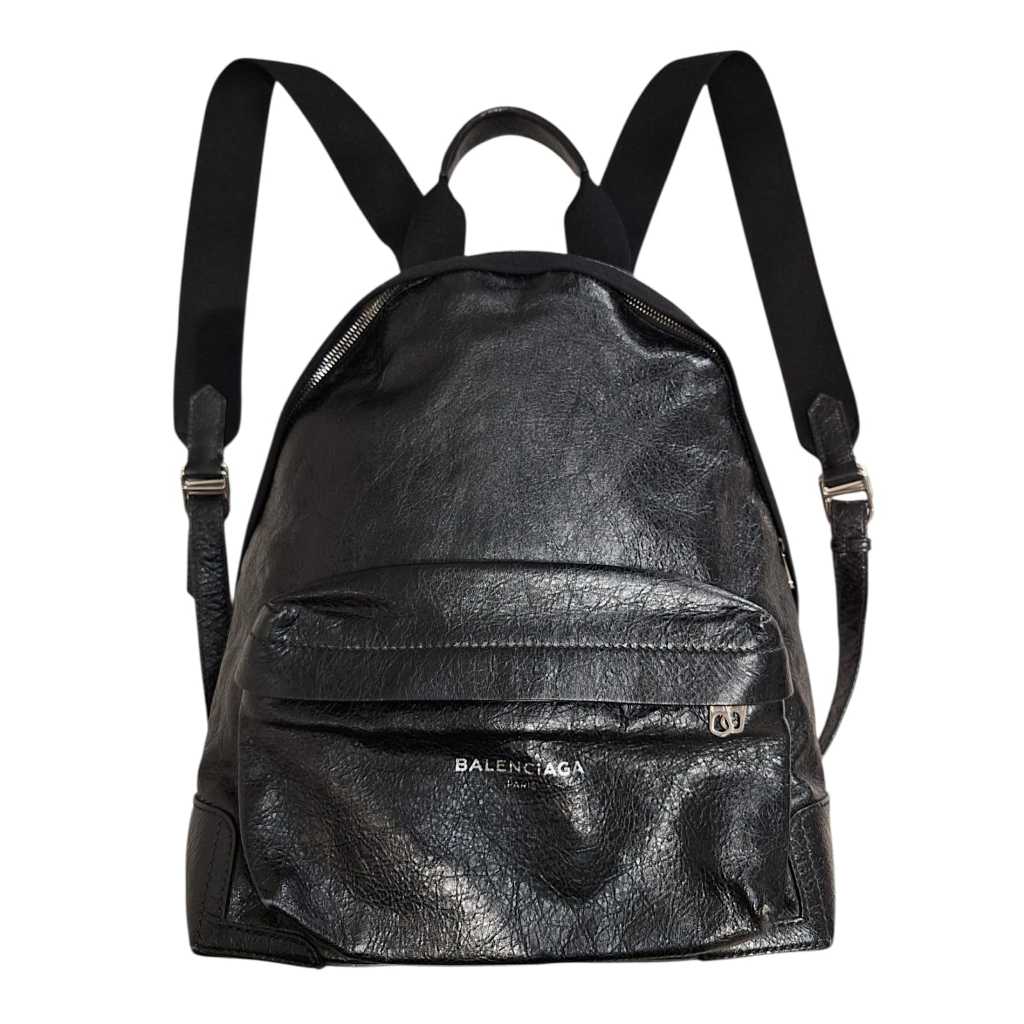 Preloved Balenciaga Backpack Leather Black Authentic