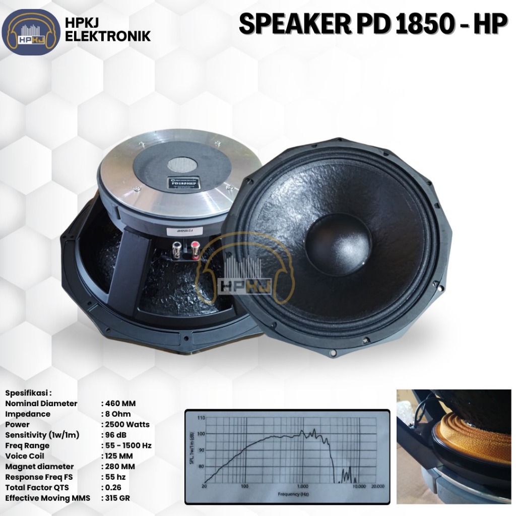 SPEAKER KOMPONEN PD 1850 18 INCH Spiker pd 1850 18"