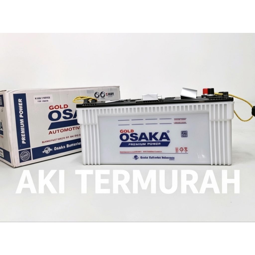 Aki Mobil Osaka N 200 ( 190H52R ) 12V 200Ah Original untuk Kapal, Truck, Genzet