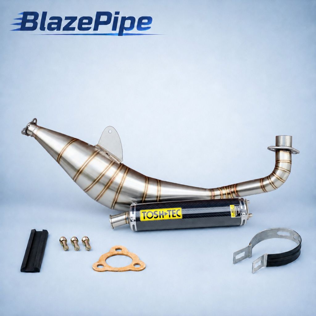 Knalpot FizR kolong TOSH TECH Carbon Alfa Sigma Tornado Crystal RC100 Bravo V80 2Tak 2Stroke