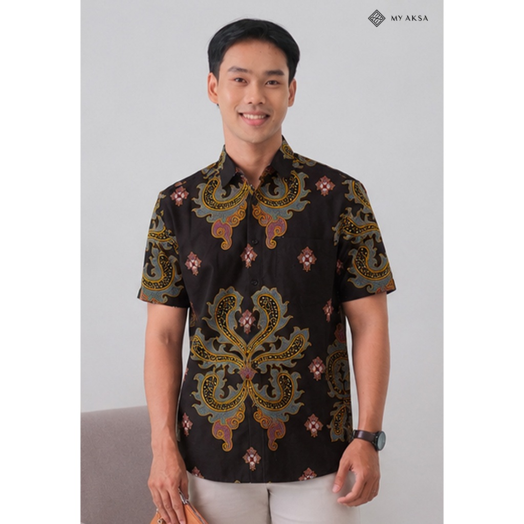 My Aksa Batik Pria Kemeja Pendek Adhikari Kirania