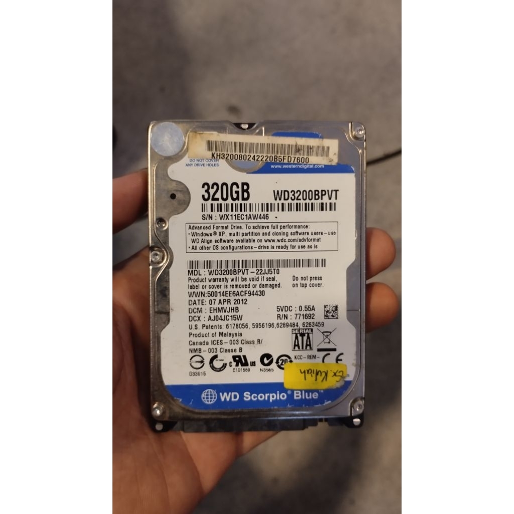 TERMURAH hardisk hdd 320gb WD second ori