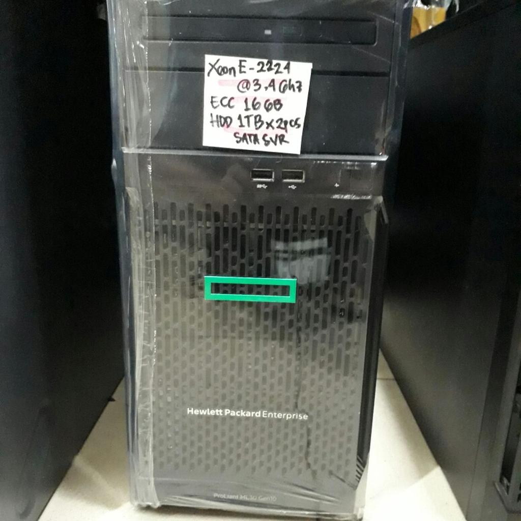 SERVER HPE ML30 Gen10 INTEL XEON E2124 RAM 16GB SSD SAMSUNG 480GB ( BERGARANSI )
