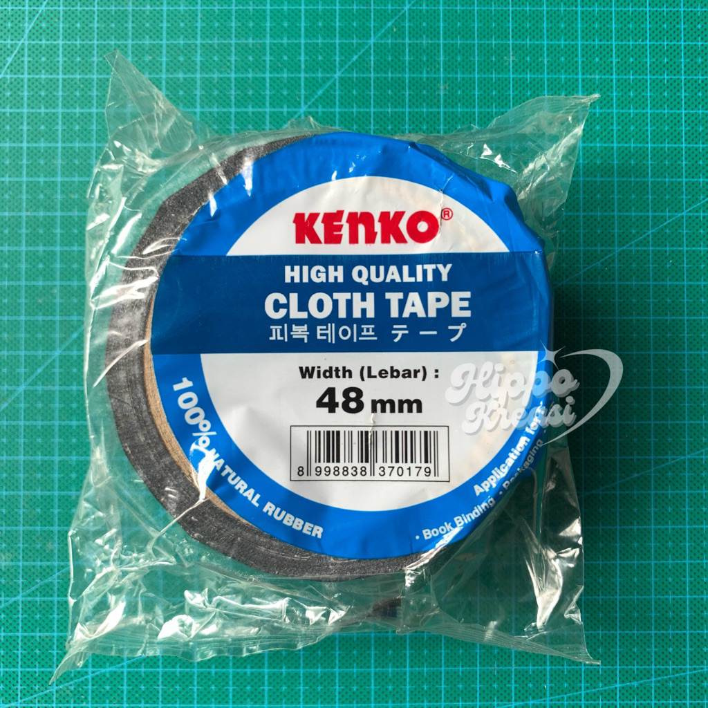 KENKO - Lakban Kain Besar Cloth Tape 48mm / Lakban Hitam Kenko