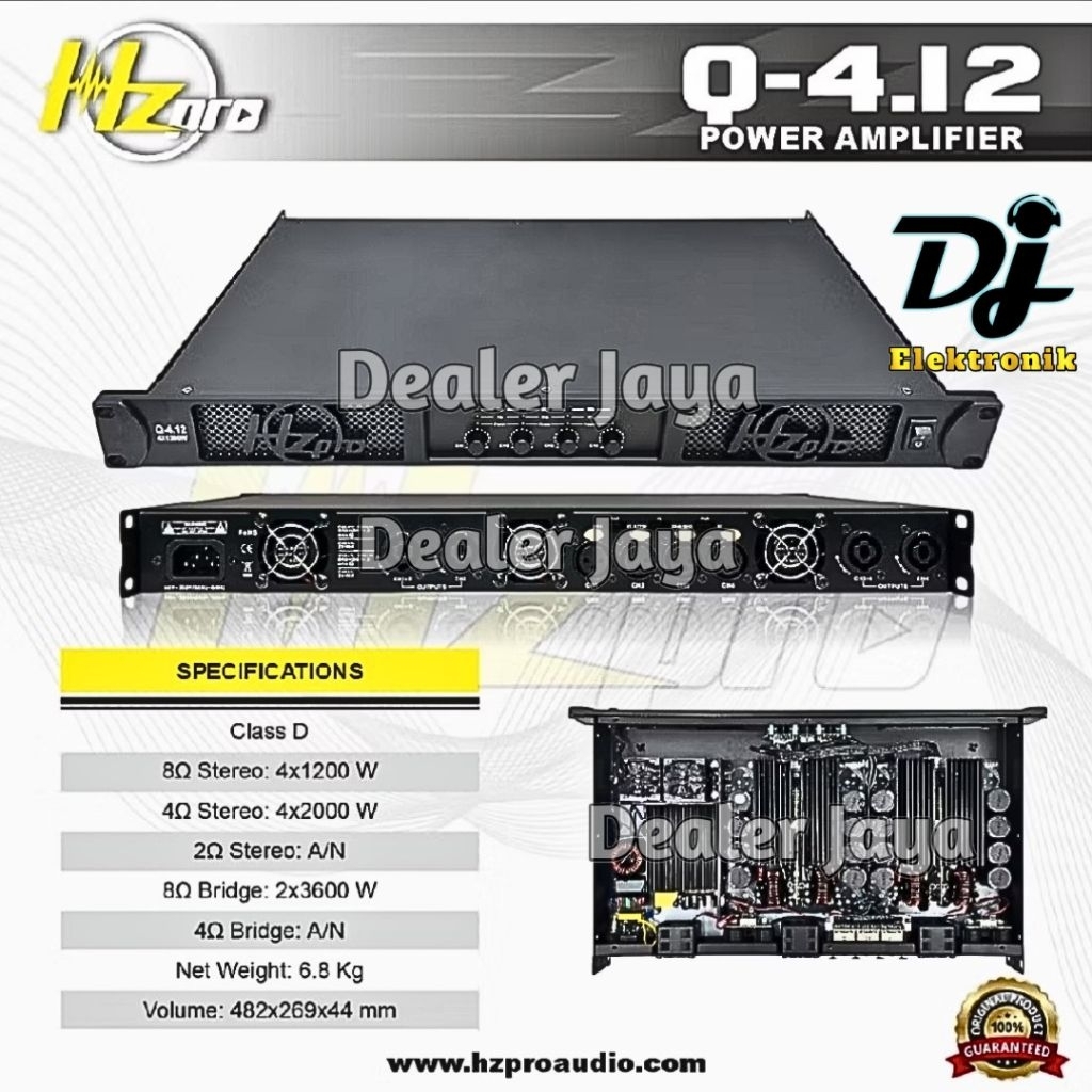 Power Amplifier HZ PRO Q-4.12 / Q4.12 - 4 channel (Hz Pro)