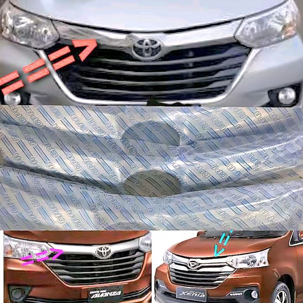 Hodlist Hood Moullding Lis Grille Grill Depan Kap Mesin Mobil Grand / Great New Xenia Avanza Tahun 2
