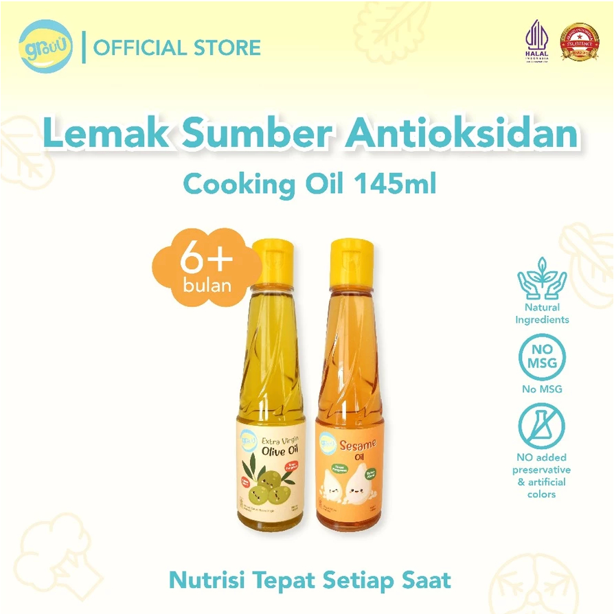 Grouu - MPASI Virgin Olive Oil & Sesame Oil Minyak Wijen  Fat Oil / Minyak Lemak 145 ml - MPASI BB B