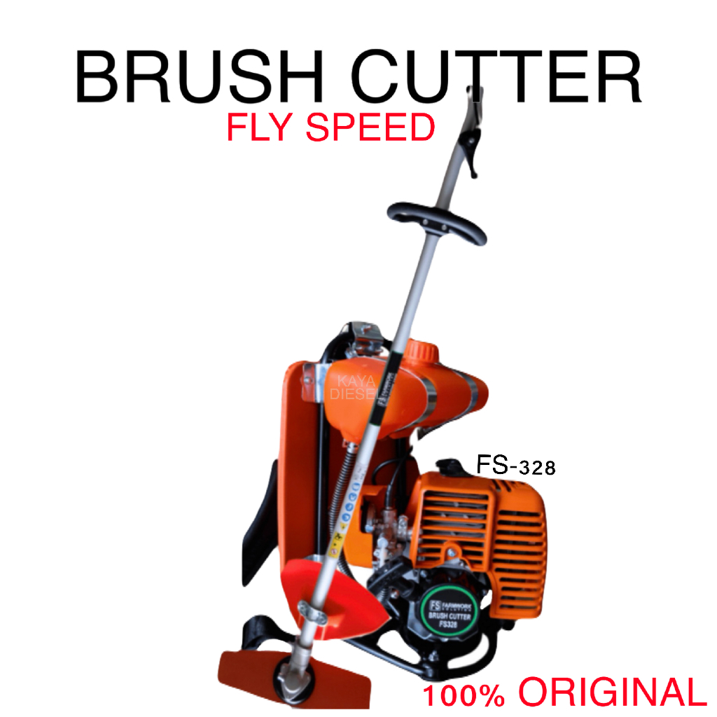 [100% ORIGINAL] BRUSH CUTTER/MESIN POTONG RUMPUT GENDONG FLY SPEED FS-328 C/W GAGANG | BRUSH CUTTER 