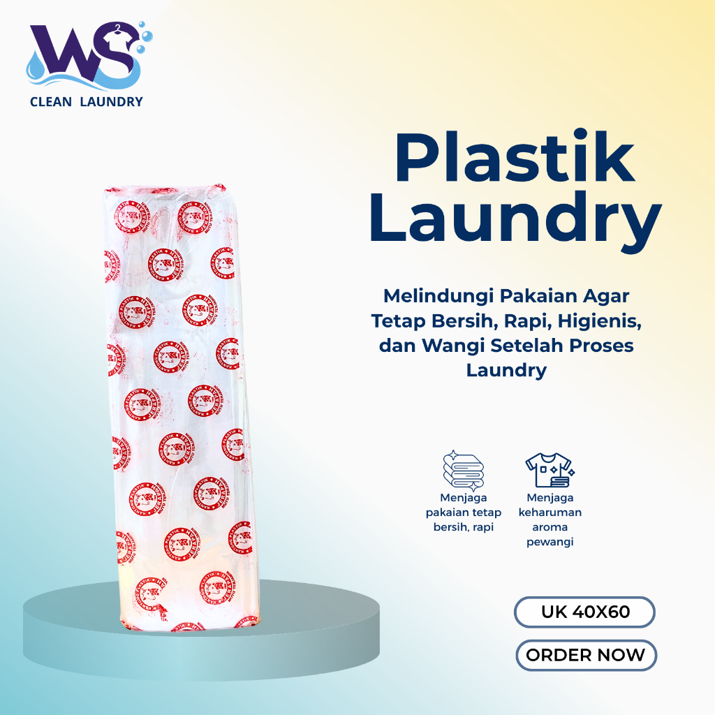 Plastik Laundry Bening 40x60 - Plastik Packing Laundry Tebal