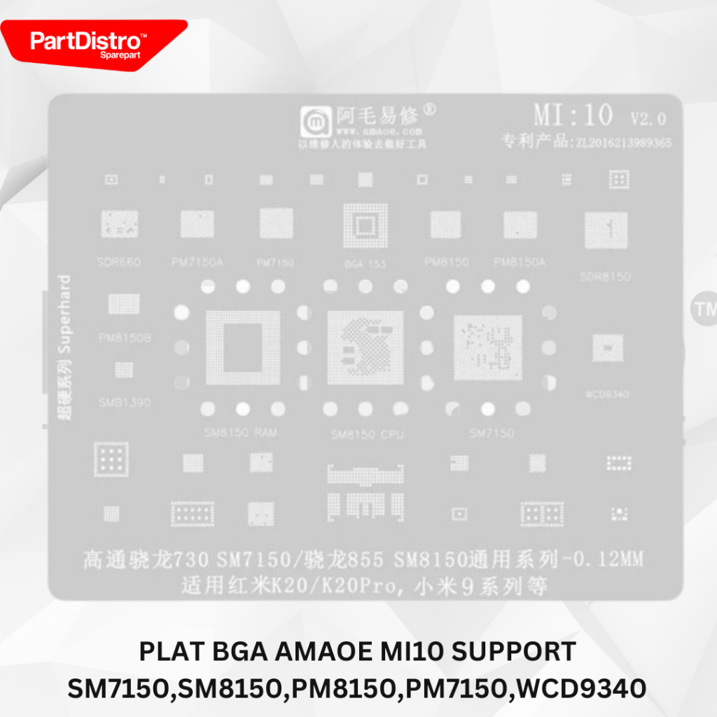 PLAT BGA AMAOE MI10 SUPPORT SM7150,SM8150,PM8150,PM7150,WCD9340