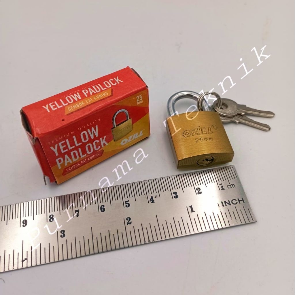 Gembok Kuning 25mm Gembok 25 mm Kuning