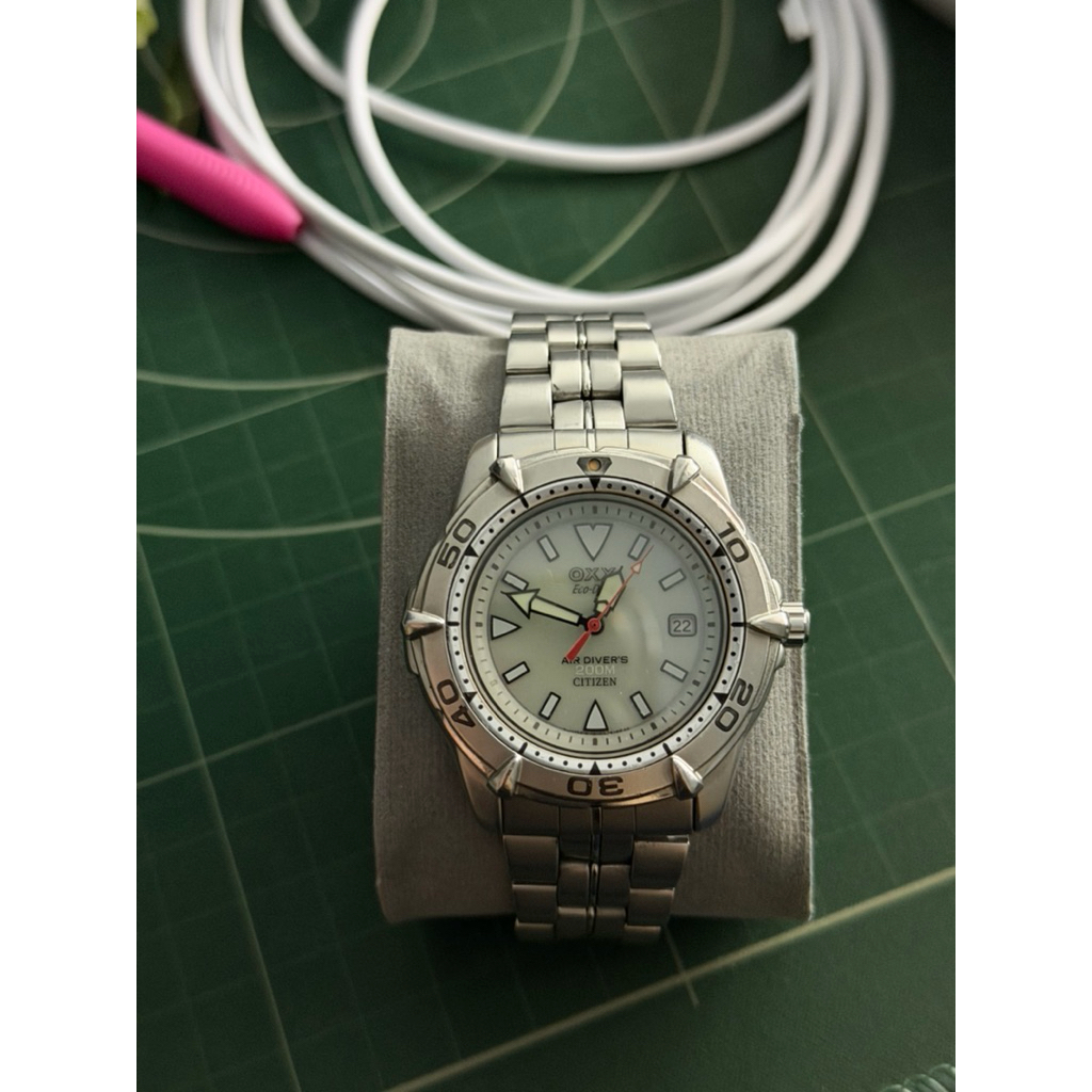 Jam Tangan Pria Citizen OXY Eco-Drive Air Diver's 200m Original Second
