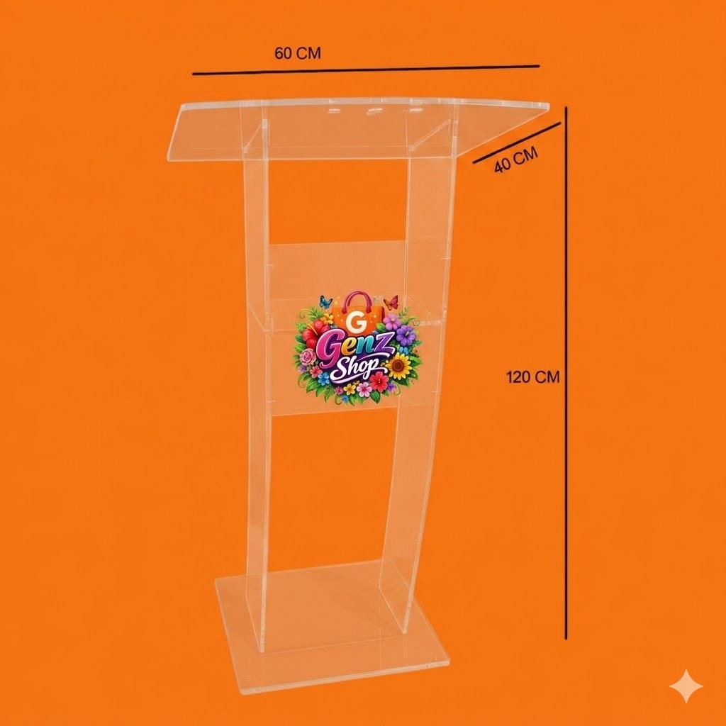 Podium Akrilik Transparan Minimalis  Podium Pidato  Mimbar Modern
