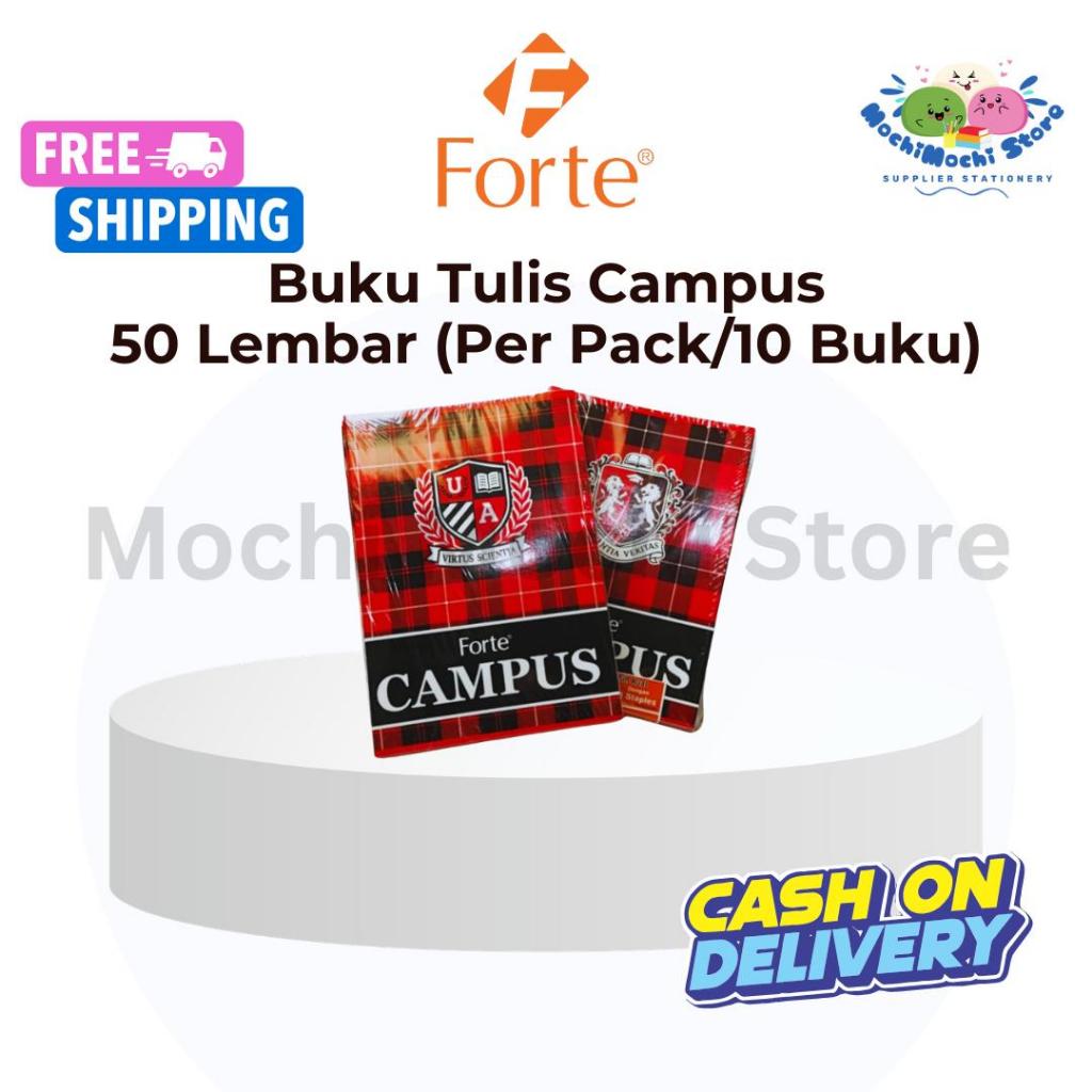 PER PACK/10 Buku Tulis Campus Forte 50 Lembar (1 Pack Isi 10 Buku) | Buku Tulis Forte 50 Lembar | Ca