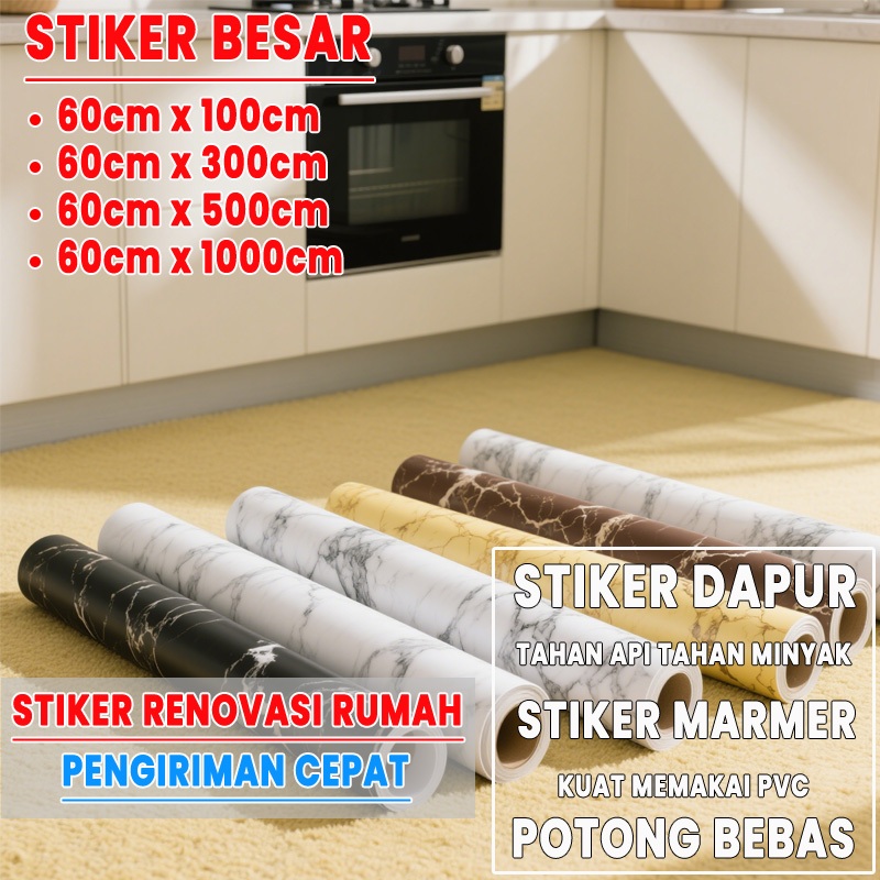 [Kualitasting] stiker dinding dapur wallpaper dapur marmer wallpaper dinding dapur wallpaper marmer 