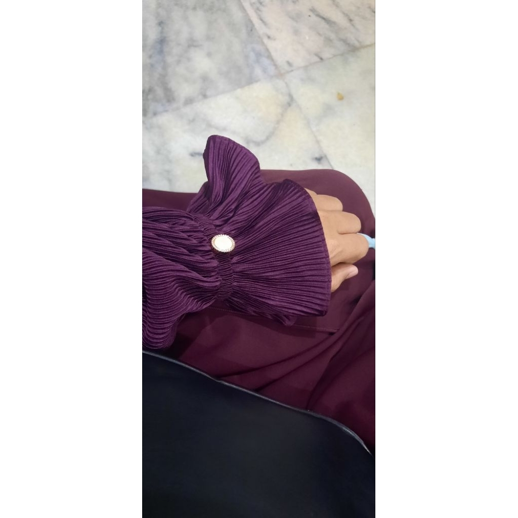 Zanuba Preloved sz S w. wine set FK Alyana Pleats Set Original Zanuba