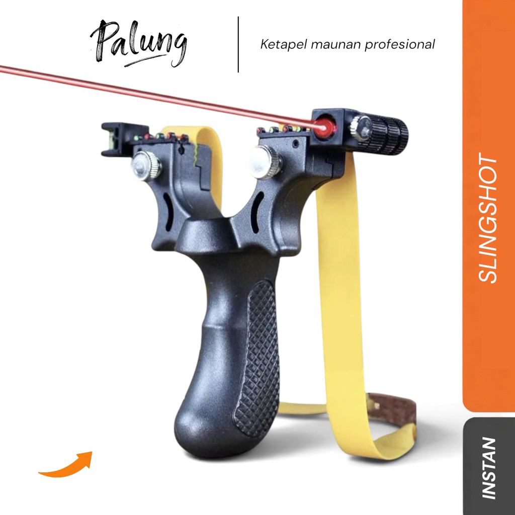 ketapel laser slingshoot / ketapel olahraga resin hitam