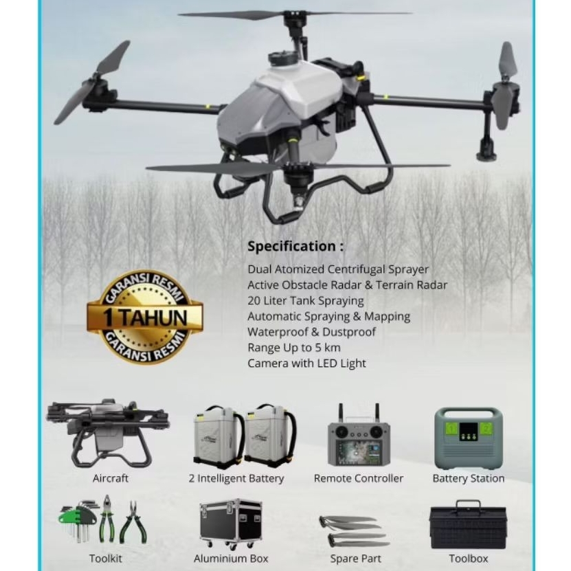 DRONE AGRI PERTANIAN DRONE SPRAYER 20 LITER