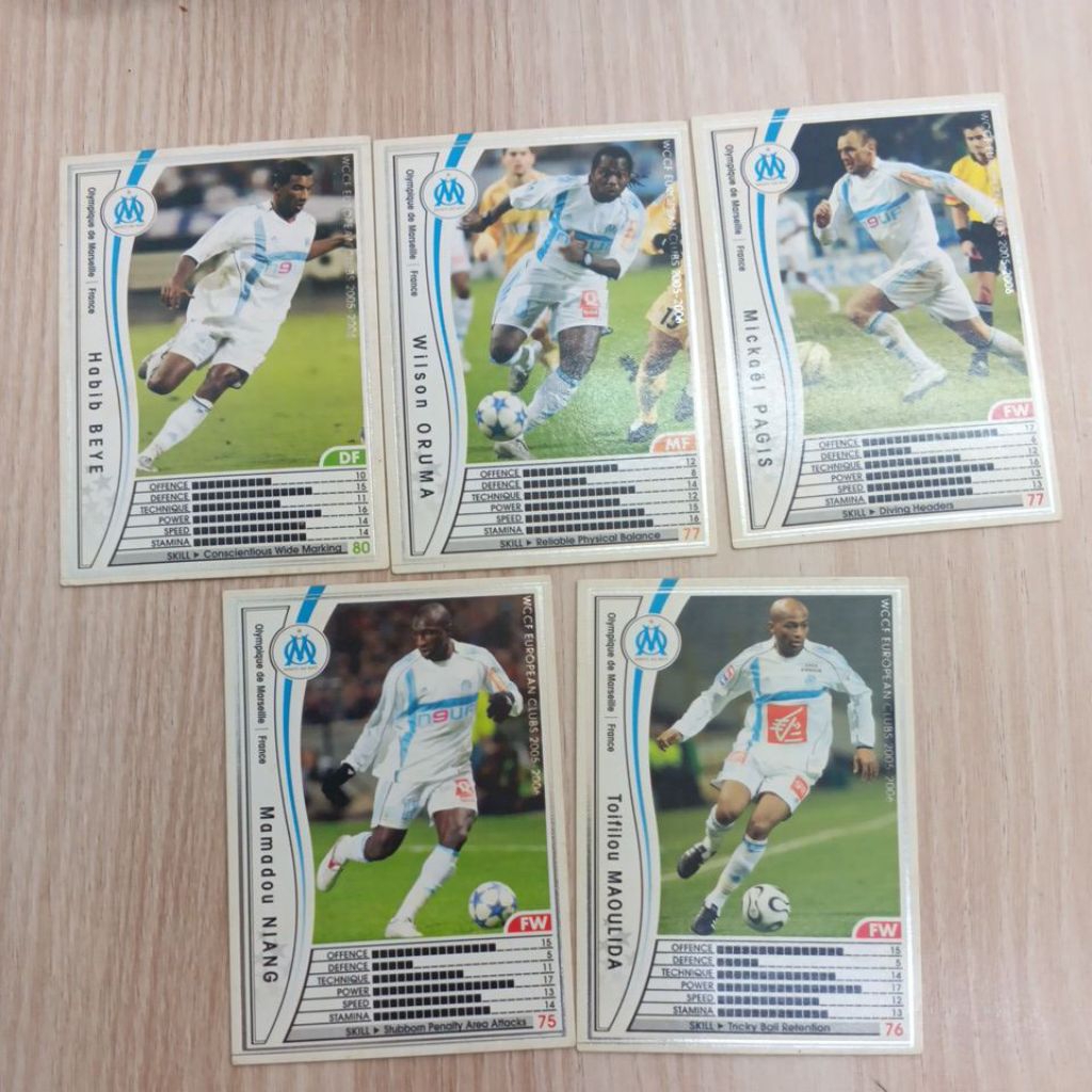 kartu bola panini wccf 2005/2006 Marseille