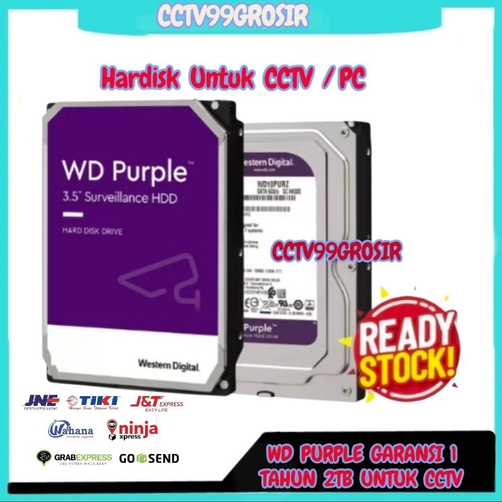 Hdd wd 2tb wd purple harddisk 2000gb internal bergransi