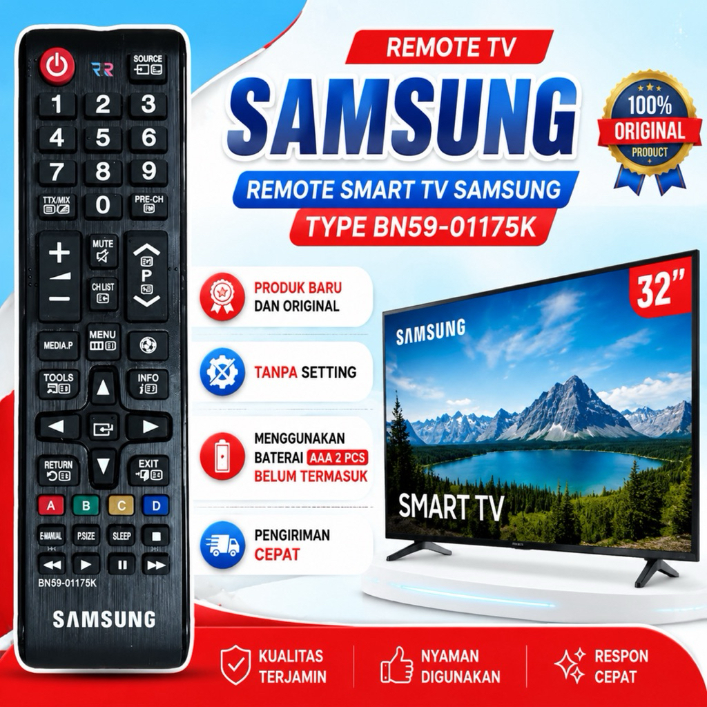 REMOT REMOTE TV SAMSUNG LCD LED SMART TV BN59-01175K