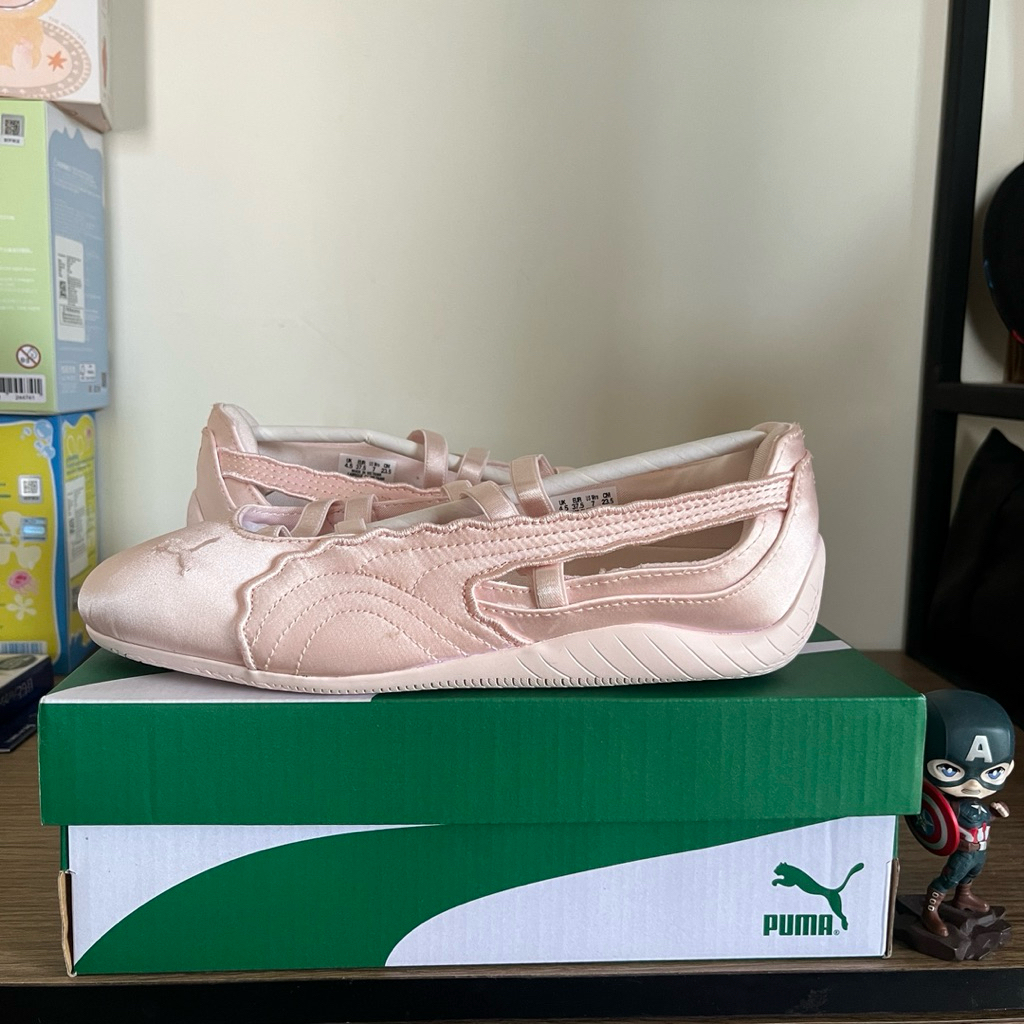 Puma Speedcat Ballet Venus Pink Jasmine Flower Original Wanita Sneakers Ballet Flat Shoes Suede Pink