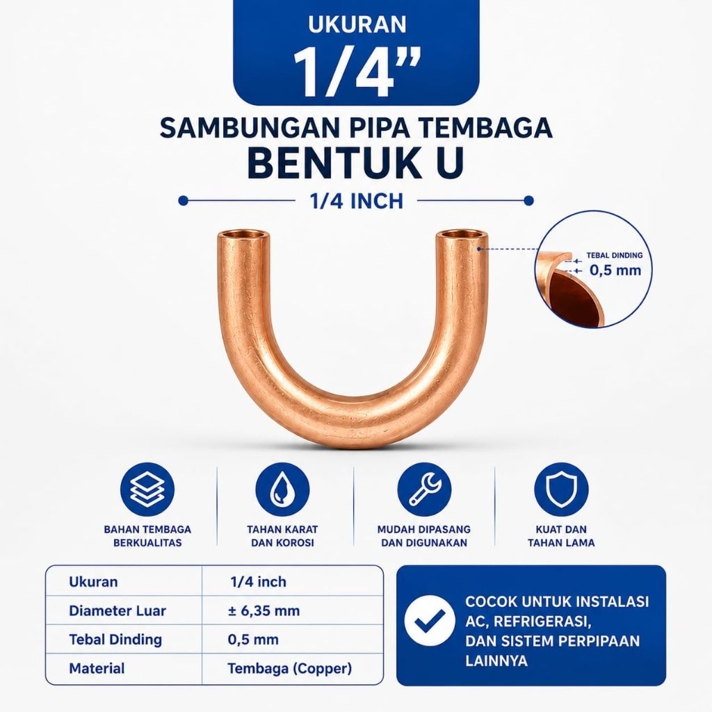 Uben Tembaga 1/4 Ubend tembaga NS Uben Tembaga NS