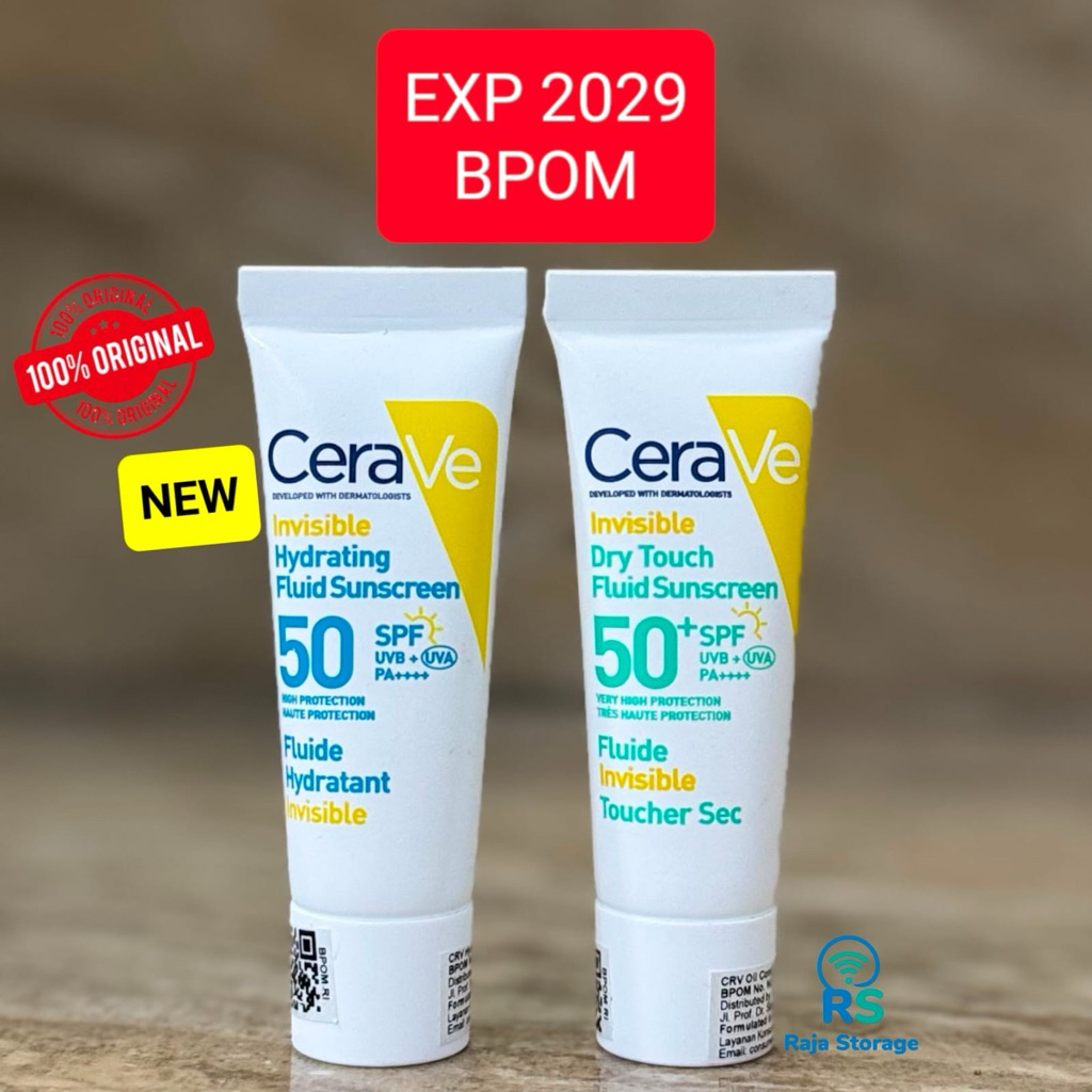 CeraVe Invisible Hydrating Fluid Sunscreen SPF 50+ & CeraVe Invisible Dry Touch Fluid Sunscreen SPF 