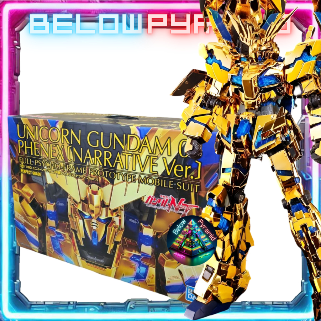PG Unicorn Gundam Phenex Narrative Version + LED P.Bandai 1/60 Model Kit | RX-0 Perfect Grade Plamo 