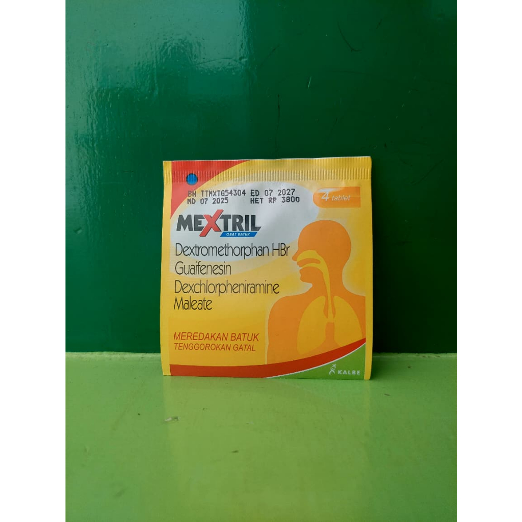 Tablet Mextril 4 Tablet - Meredakan Batuk Akibat Pilek Atau Alergi