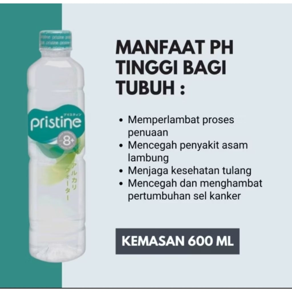 Pristine 600ml 1dus isi 24 botol