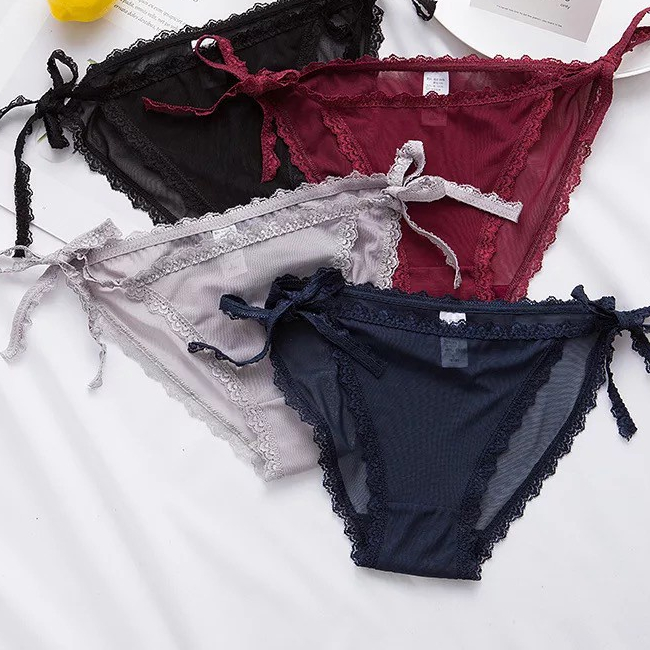 celana dalam g string wanita transparan tali samping Lingerie C075