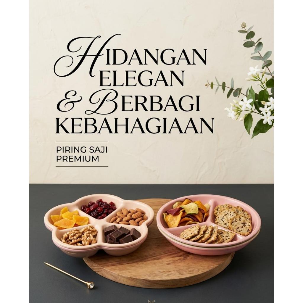 TEMPAT MAKAN BAYI / PIRING MAKAN BAYI 3 SEKAT / PIRING MAKAN BAYI / PIRING MAKAN BAYI MOTIF BUNGA
