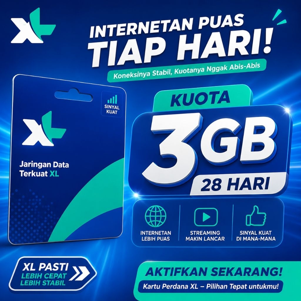 KARTU XL 3GB 28HARI