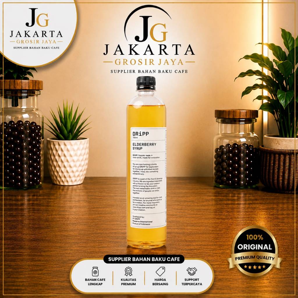 Dripp Syrup Elderberry 760 ML - Rasa Elderberry 760 ML