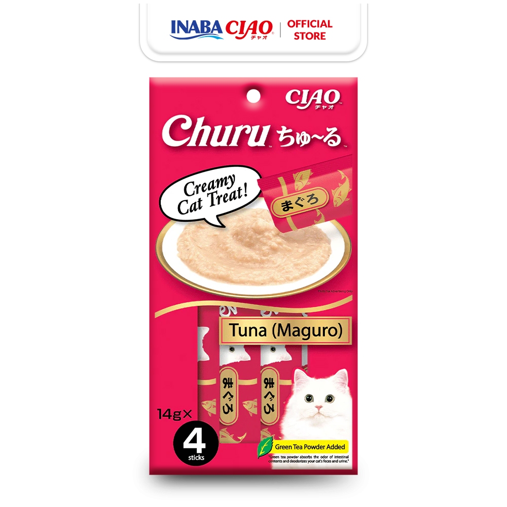 Gift - INABA CIAO Churu Creamy Treats Tuna (Maguro) Snack Kucing (1 Stick)