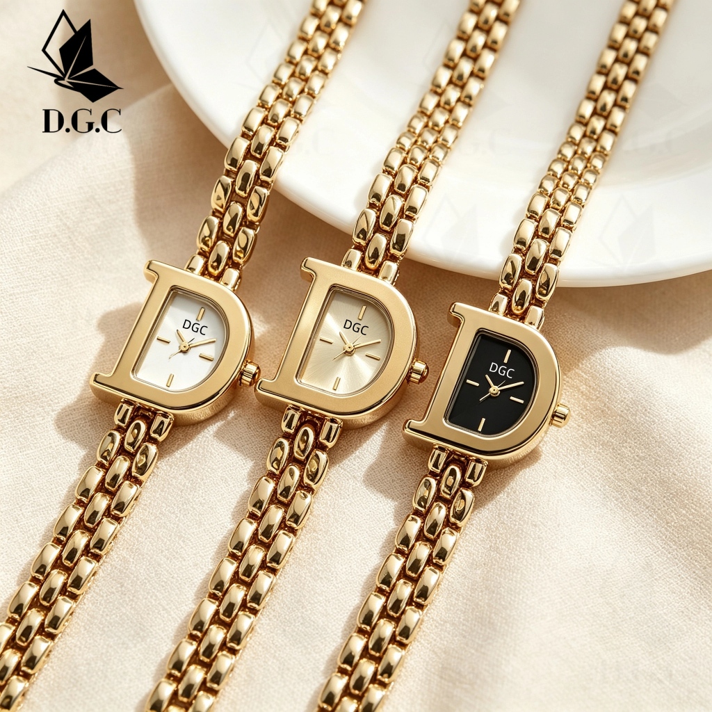 DGC 30252 Jam Tangan Wanita dgc Analog Dial Unik Rantai Mewah Korean Fashion Quartz Minimalis COD