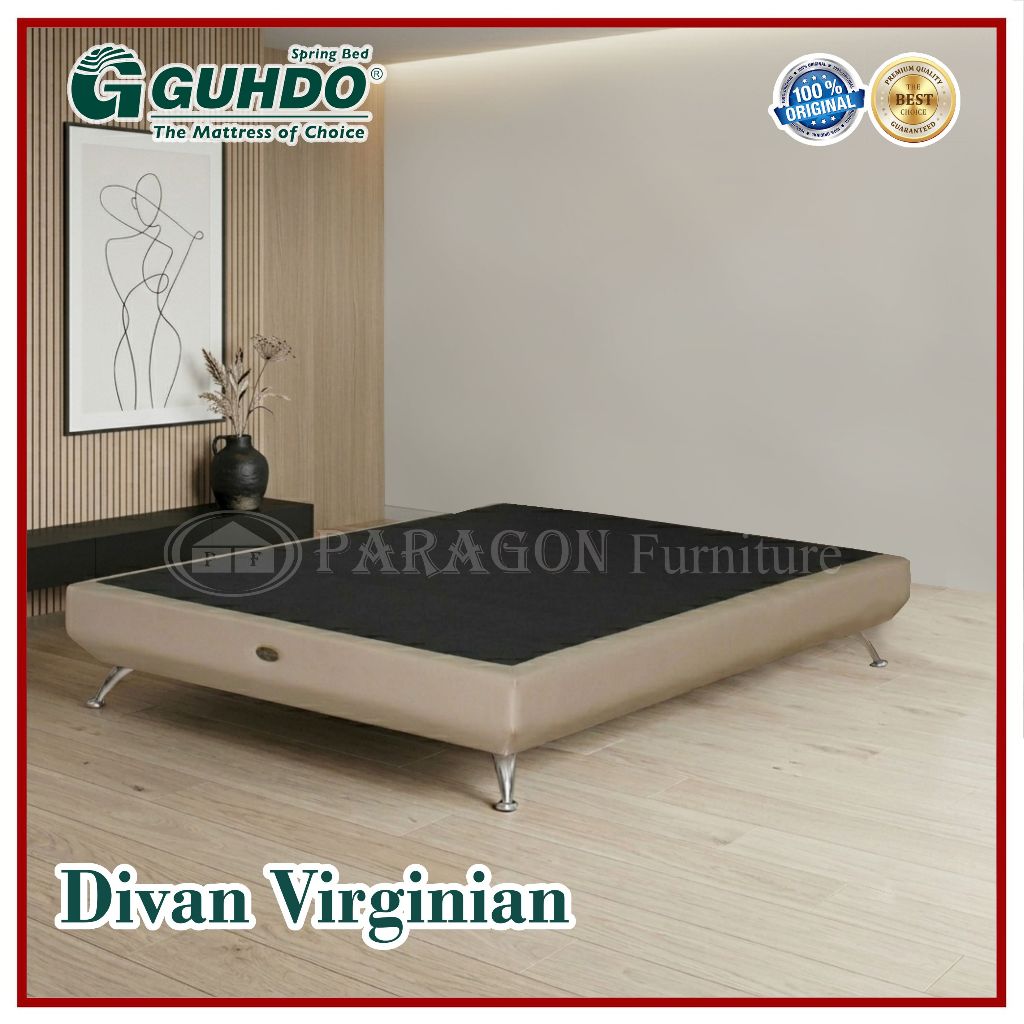 Guhdo Spring bed Divan Virginian, Tanpa Headboard 090 100 120 140 160 180 200 x 200 cm