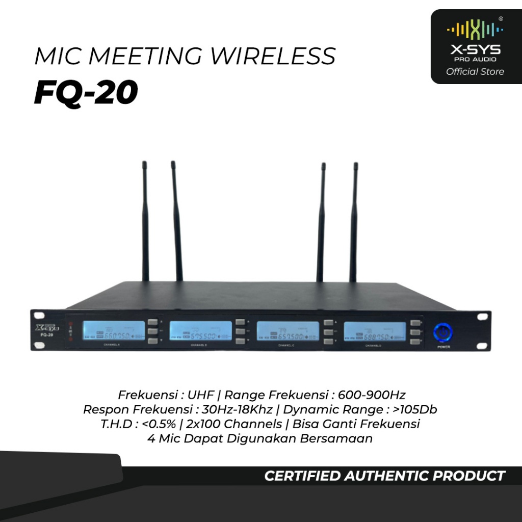 MICROPHONE WIRELESS XSYS FQ20 (MIC RAPAT)