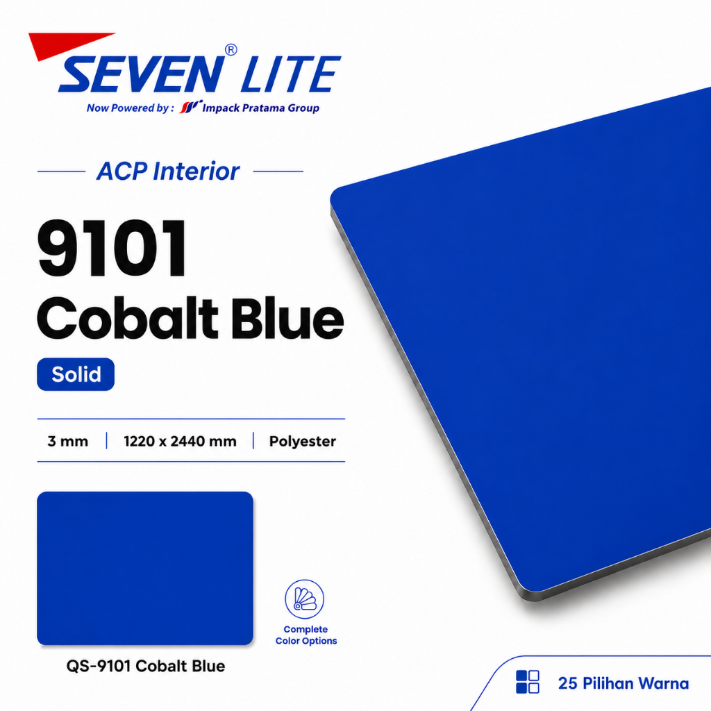 Seven Lite ACP Panel Aluminium 3mm PE 0.05 Komposit Interior 1220x2440  Solid Series
